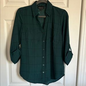 Women's Green Button Down Shirt